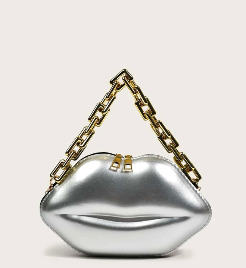 Silver Gimme Kiss Bag
