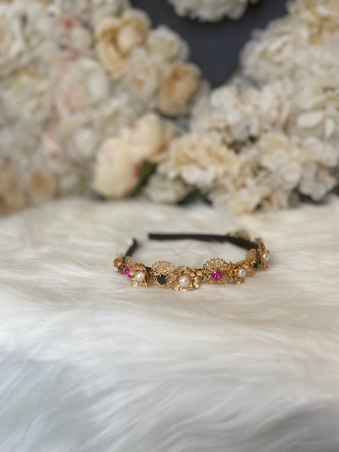 Gold Floral Headpiece